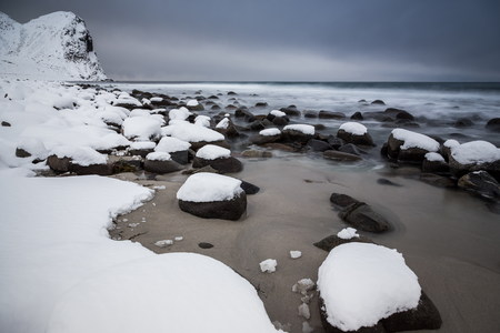 lofoten island beautiful natural landscapeの写真素材