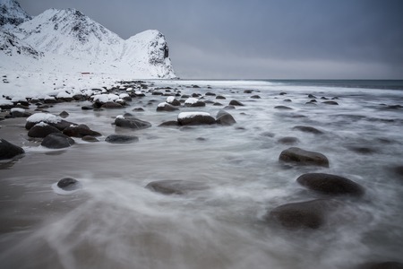 lofoten island beautiful natural landscapeの写真素材