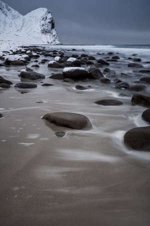 lofoten island beautiful natural landscapeの写真素材