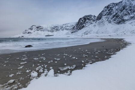 lofoten island beautiful natural landscapeの写真素材
