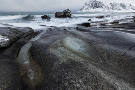 lofoten island beautiful natural landscapeの写真素材