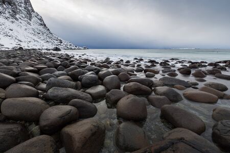 lofoten island beautiful natural landscapeの写真素材