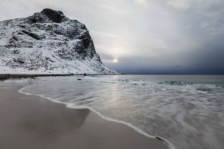 lofoten island beautiful natural landscapeの写真素材