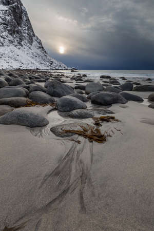 lofoten island beautiful natural landscapeの写真素材