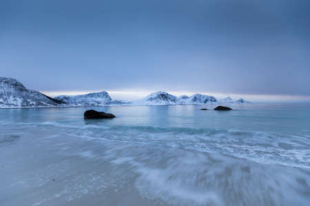 lofoten island beautiful natural landscapeの写真素材
