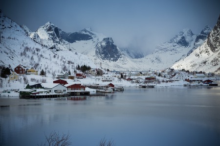 lofoten island during winter timeの写真素材