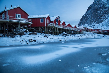 lofoten island during winter timeの写真素材