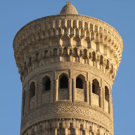 minaret of bucharaの写真素材