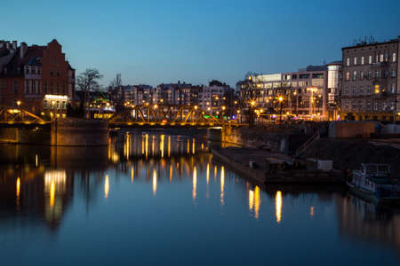 wroclaw city during sunset timeの写真素材
