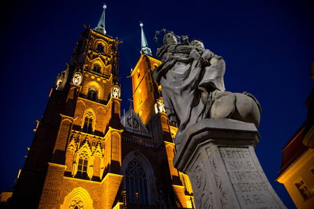 wroclaw cathedralのeditorial素材