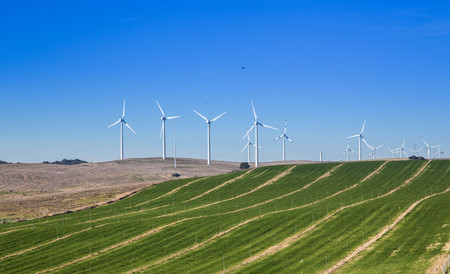 wind farm for a sustainable futureの写真素材