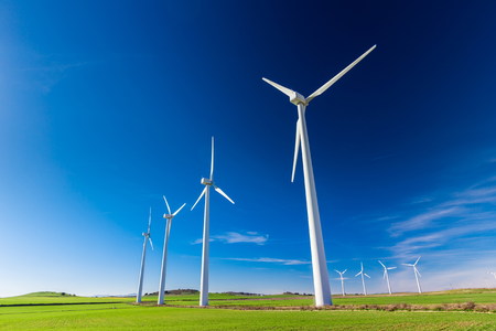 wind farm for a sustainable futureの写真素材