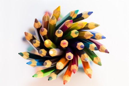 colored pencils for beautyful drawingsの写真素材