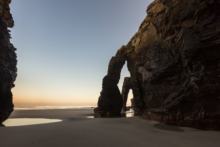 Playa de les catedrales, Spainの写真素材