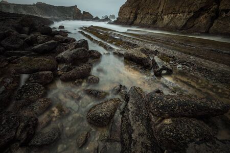 seascape on the Atlantic coast of spainの写真素材