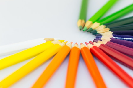 colored pencils for beautyful drawingsの写真素材
