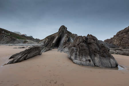 seascape on the Atlantic coast of spainの写真素材