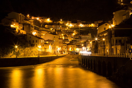 Cudillero town in the north of spainの写真素材