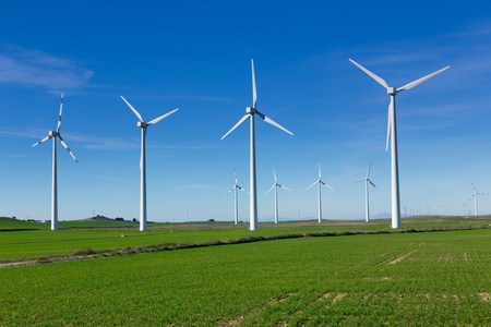 wind farm for a sustainable futureの写真素材