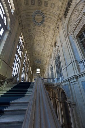 inside Pazzo Madama,  Turin main sightseeingのeditorial素材