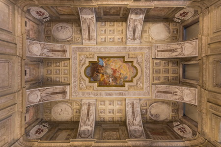 inside Pazzo Madama,  Turin main sightseeingのeditorial素材