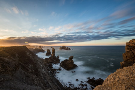 seascape on the Atlantic coast of spainの写真素材