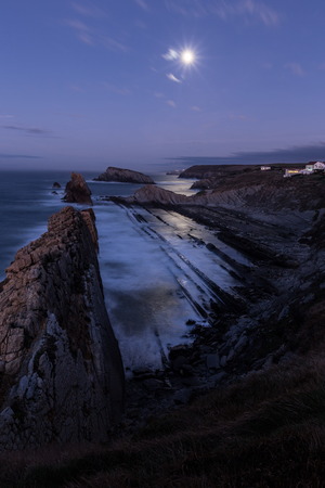 seascape on the Atlantic coast of spainの写真素材