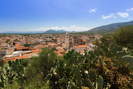 Orosei panoramic view in summer timeの写真素材