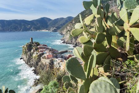Vernazza town in 5 Terre regionの写真素材
