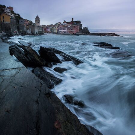 Vernazza town in 5 Terre regionの写真素材
