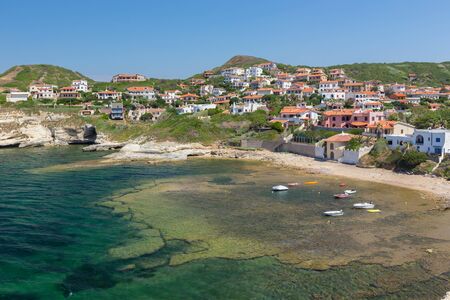 small village on the beachの写真素材