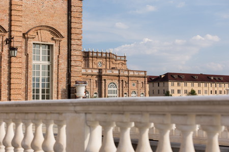 VENARIA, ITALY-JULY 27, 2016: Reggia of Venaria Reale, former royal residence of the Savoy family, today a museum with beautiful outdoor gardens, in Venaria.のeditorial素材