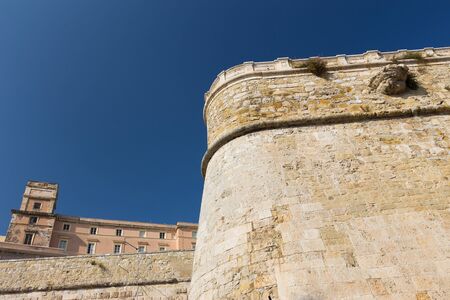 Cagliari walls in the downtownの写真素材