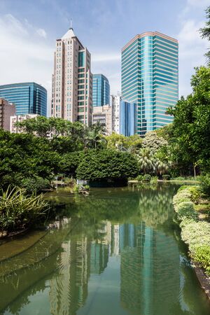 urban park in the middle of the cityのeditorial素材