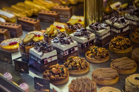 pastry shop windowの写真素材