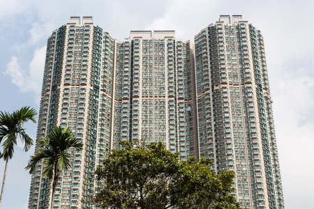 modern house in high density population in a medern city