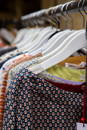 cloths hangers in the wardrobe