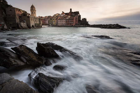 Vernazza town in 5 Terre regionの写真素材