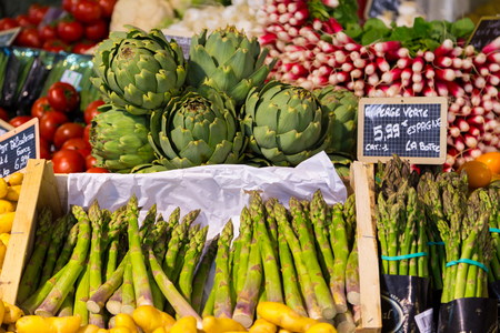 fresh vegetables at the marketの写真素材