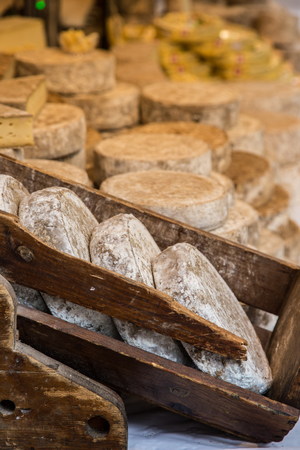 traditional cheese at the groceryの写真素材