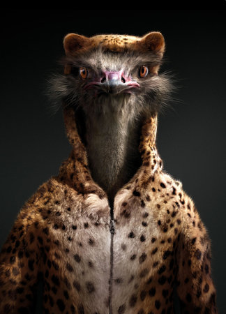 3D NFT COLLECTION, CHARACTER OSTRICHの写真素材