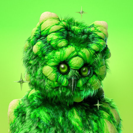 3d nft collection, character owlyの写真素材