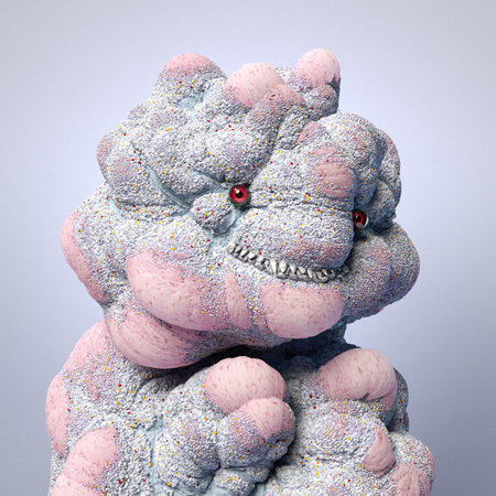 3d nft collection, character orangeの写真素材