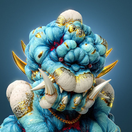 3d nft collection, character bluraの写真素材