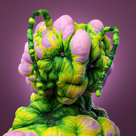 3d nft collection, character oxya greenの写真素材