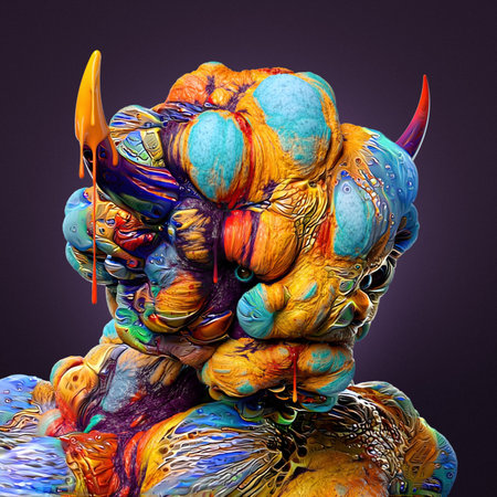 3d nft collection, character variusの写真素材