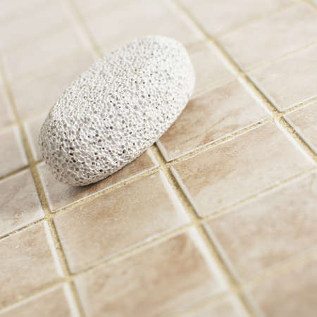 Spa display in a brightly lit bathroom setting.の写真素材