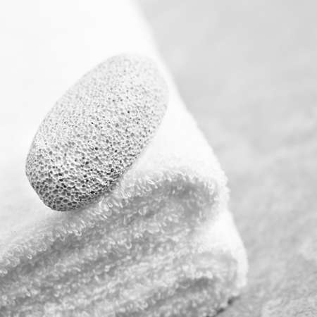 Spa display in a brightly lit bathroom setting.の写真素材