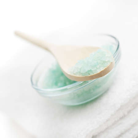 Spa display against a bright white background.の写真素材