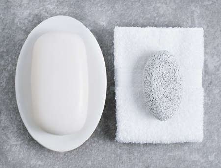 Spa display on top of a granite stone background.の写真素材